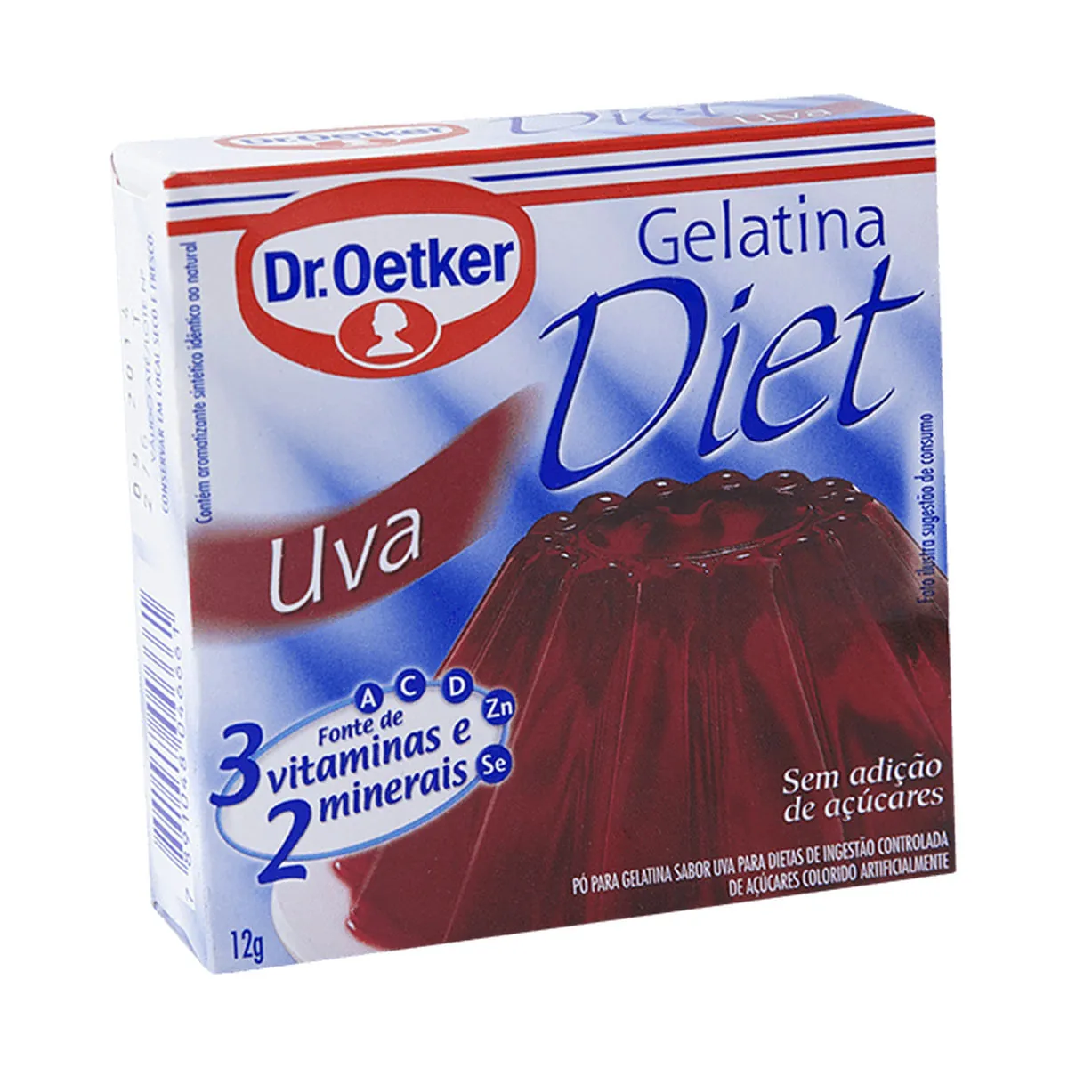 Gelatina em Pó Sabor Uva Diet Dr. OETKER Caixa 12g