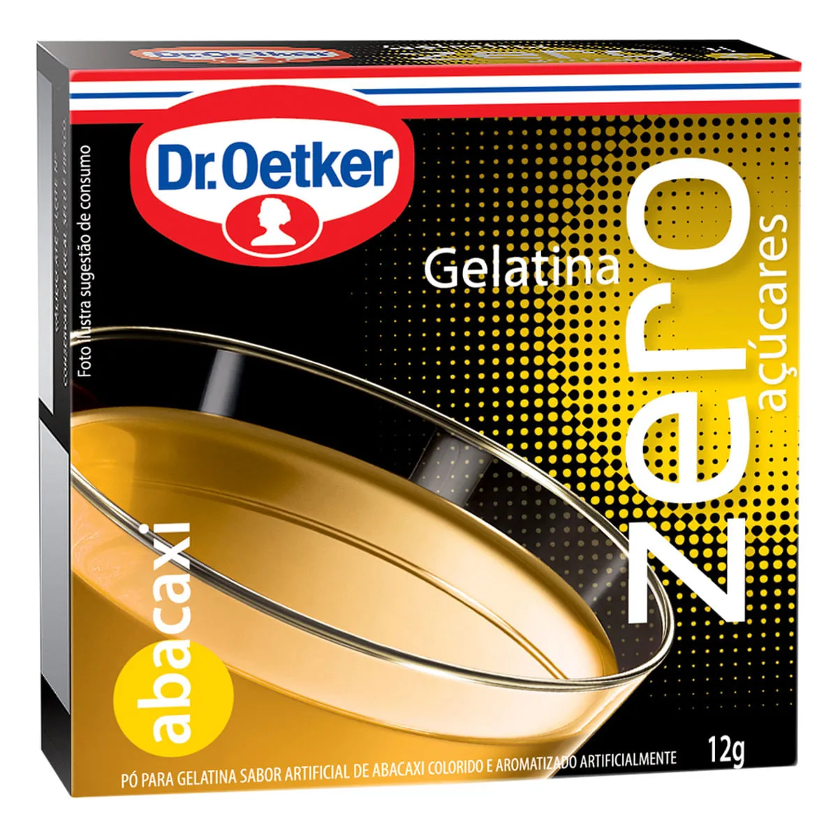 Gelatina em Pó Zero Sabor Abacaxi Dr. Oetker 12g