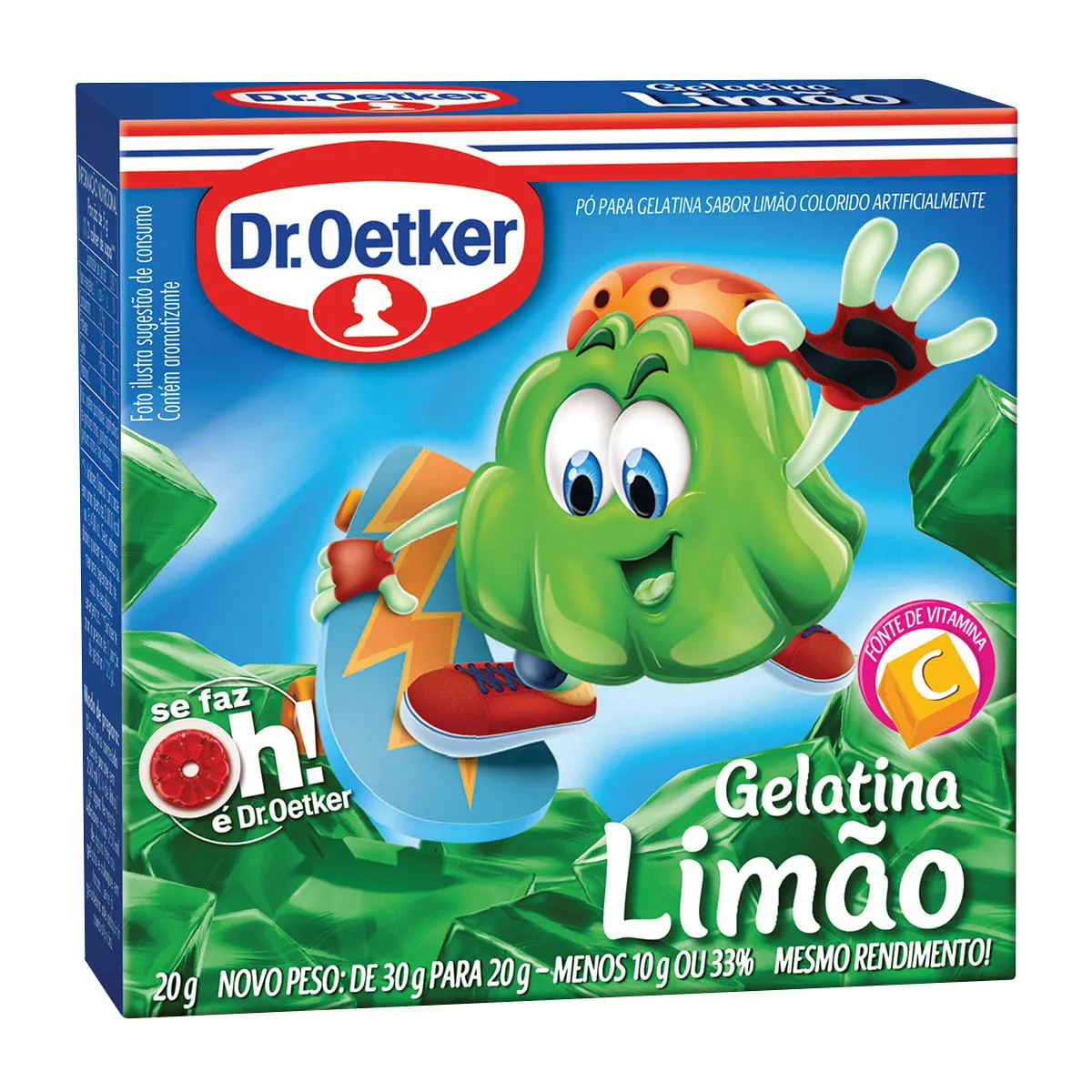 Gelatina em Pó Sabor Limão Dr. OETKER Caixa 20g