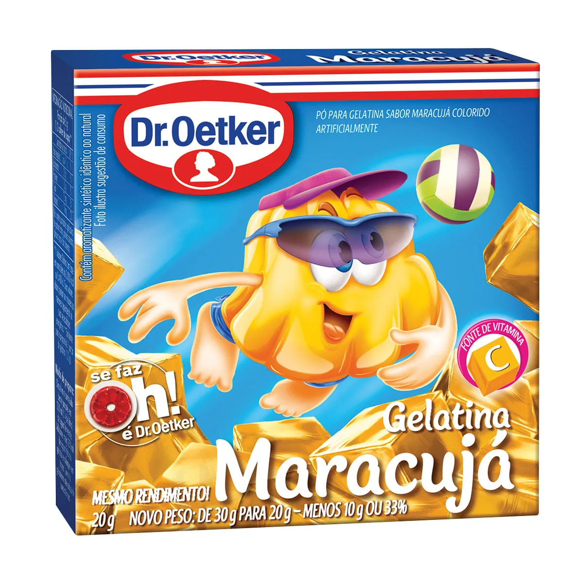 Gelatina em Pó Sabor Maracujá Dr. OETKER Caixa 20g