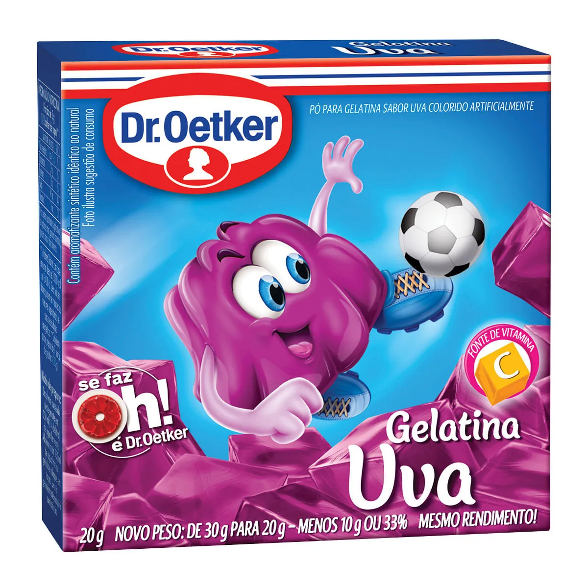 Gelatina em Pó Sabor Uva Dr. OETKER Caixa 20g