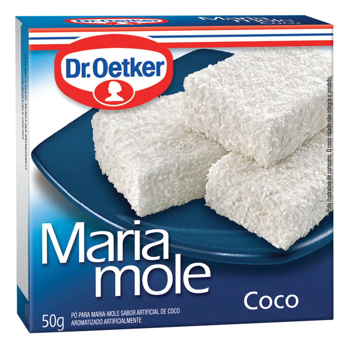 Pó para Maria Mole Sabor Coco Dr. OETKER Caixa 50g