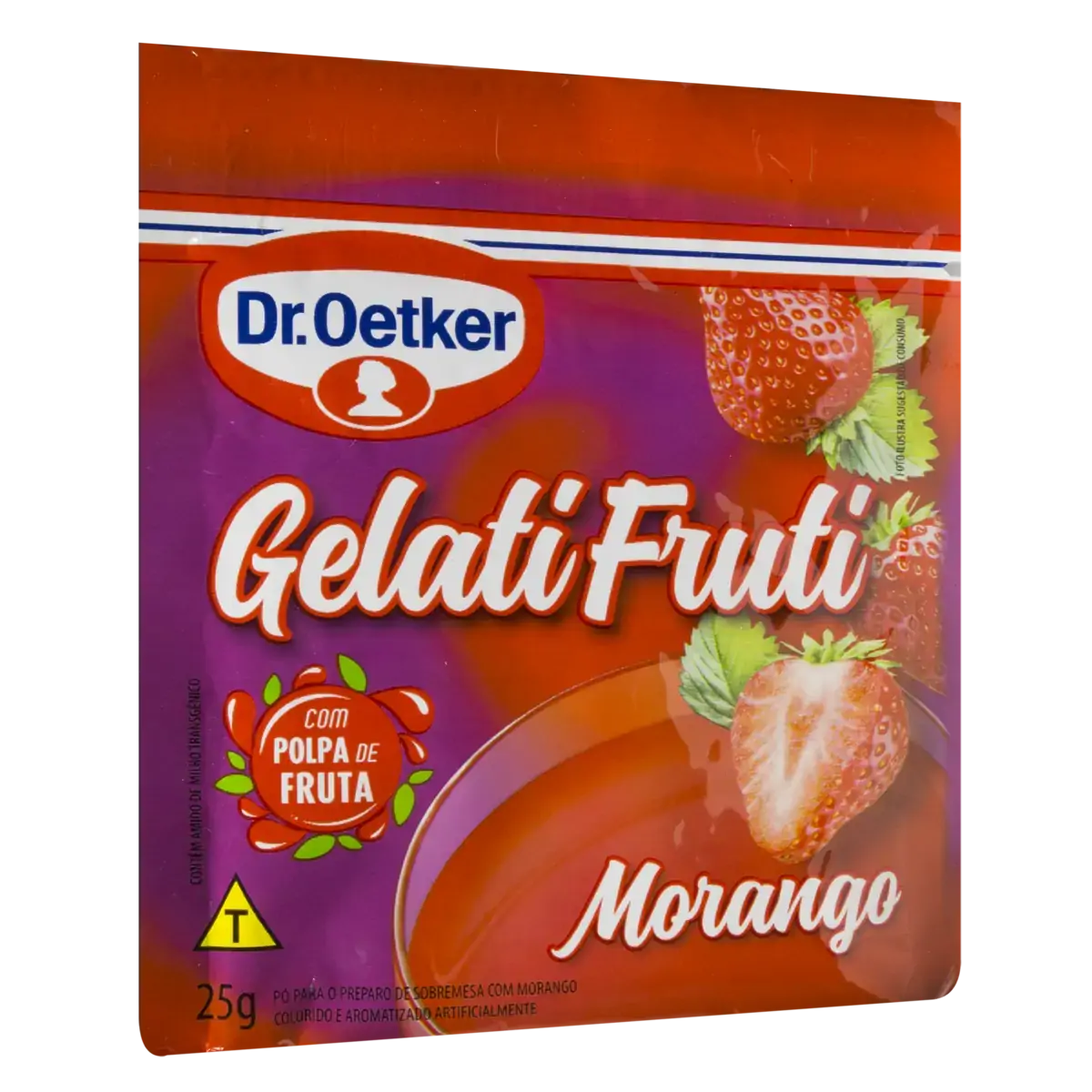Sobremesa Pó Morango Dr. Oetker Gelatifruti Sachê 25g