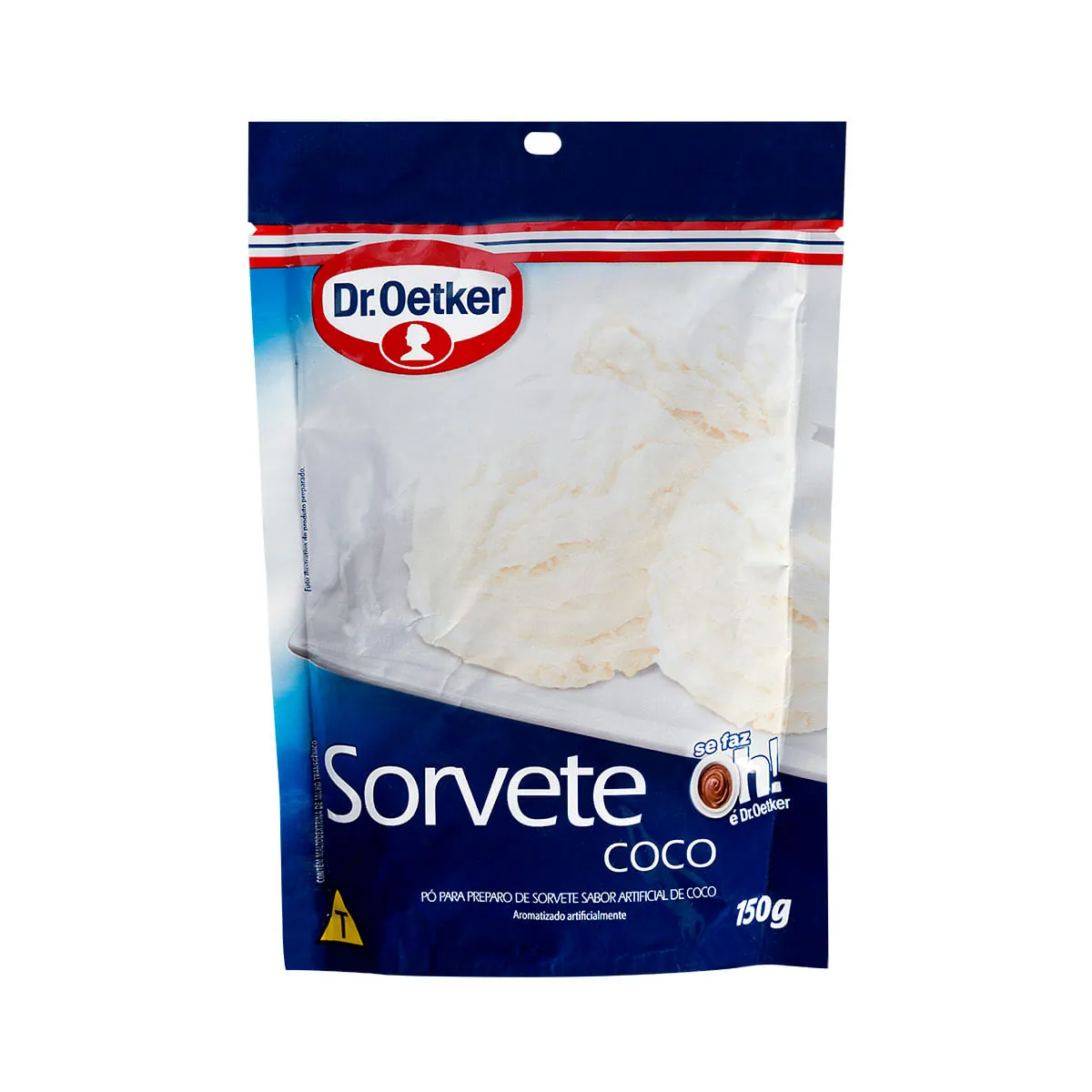 Pó para Sorvete Sabor Coco Dr. OETKER Pacote 150g
