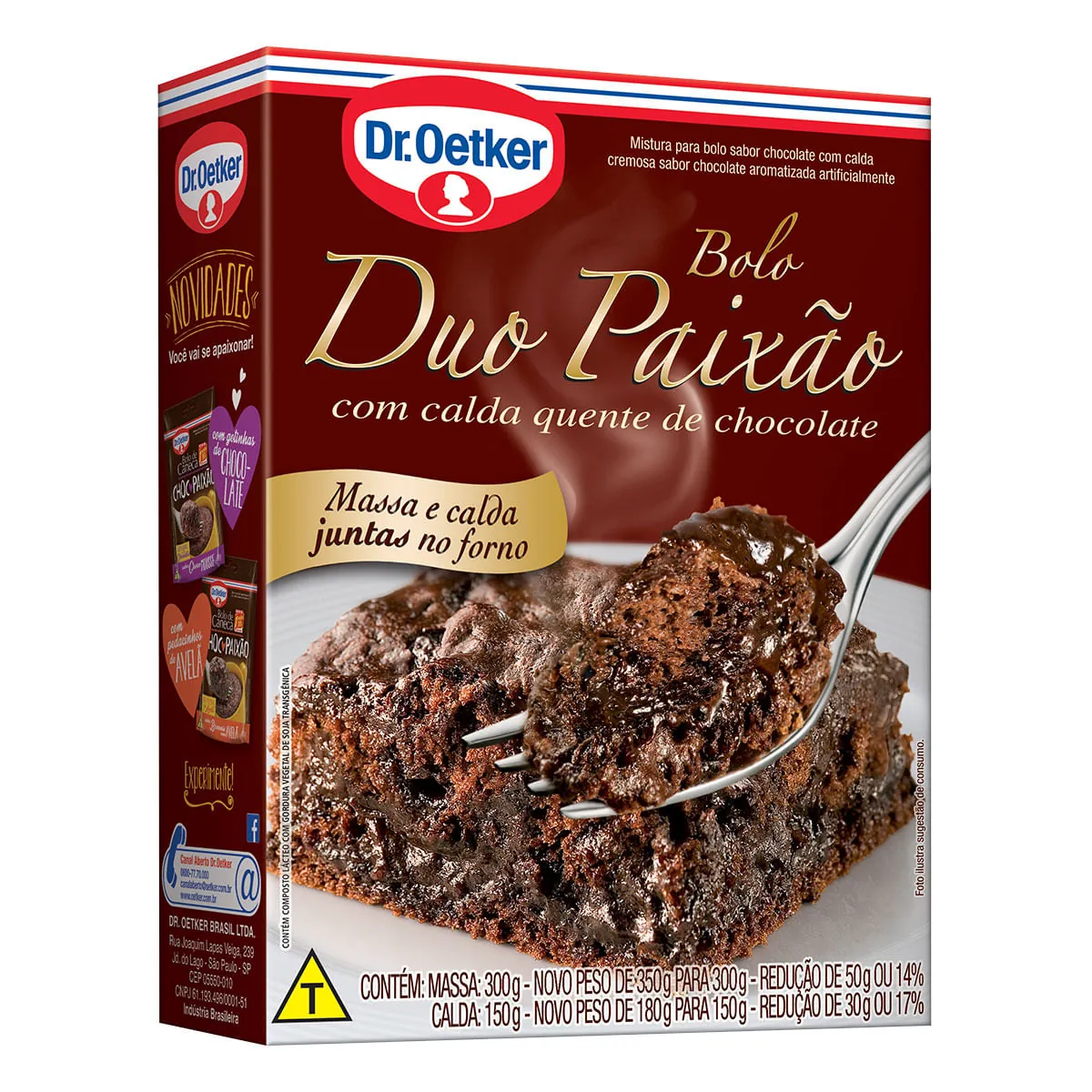 Mistura para Bolo Sabor Chocolate com Calda Duo Paixão Dr. OETKER Caixa 530g