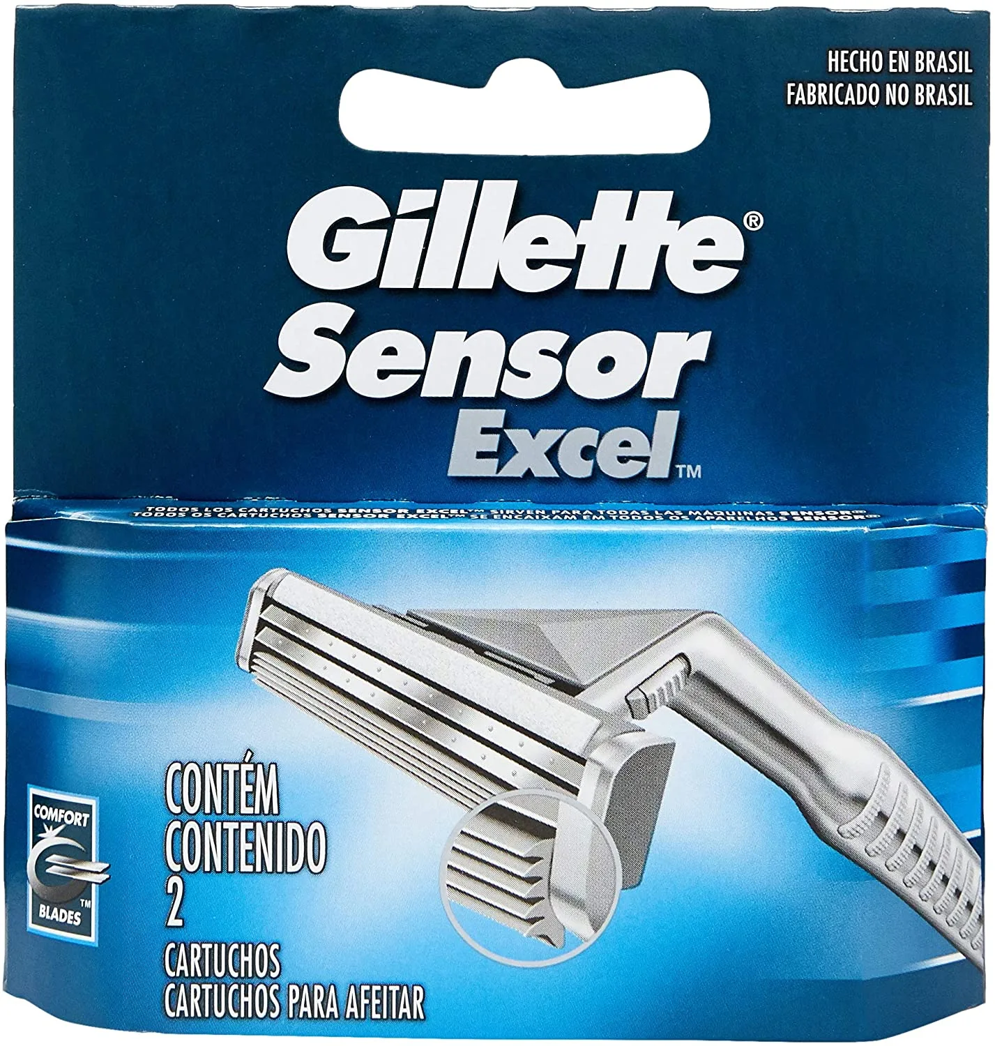Carga para Aparelho de Barbear Descártavel Gillette Sensor Excel - 2 Unidades