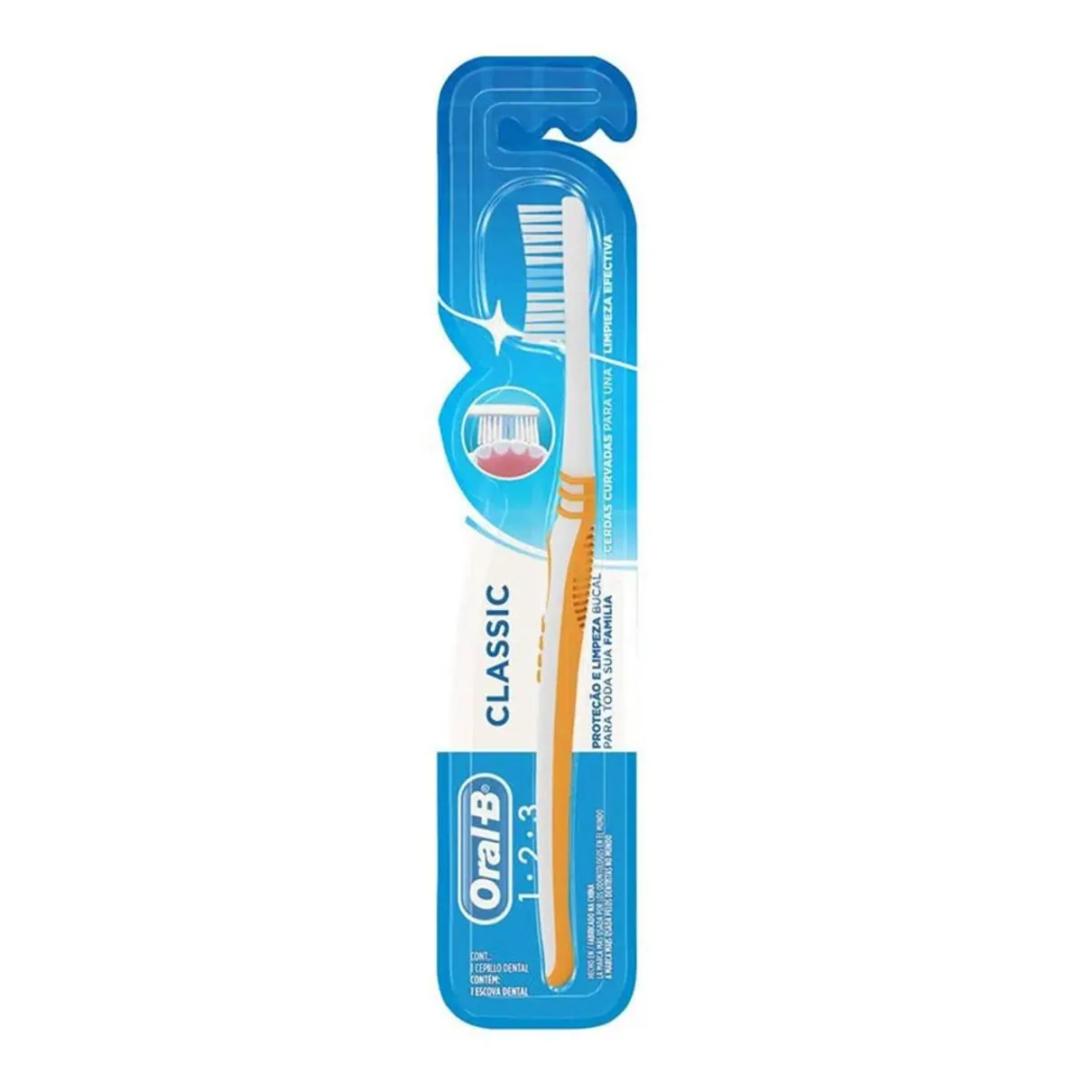 Escova Dental Macia Oral B 1 2 3 Classic