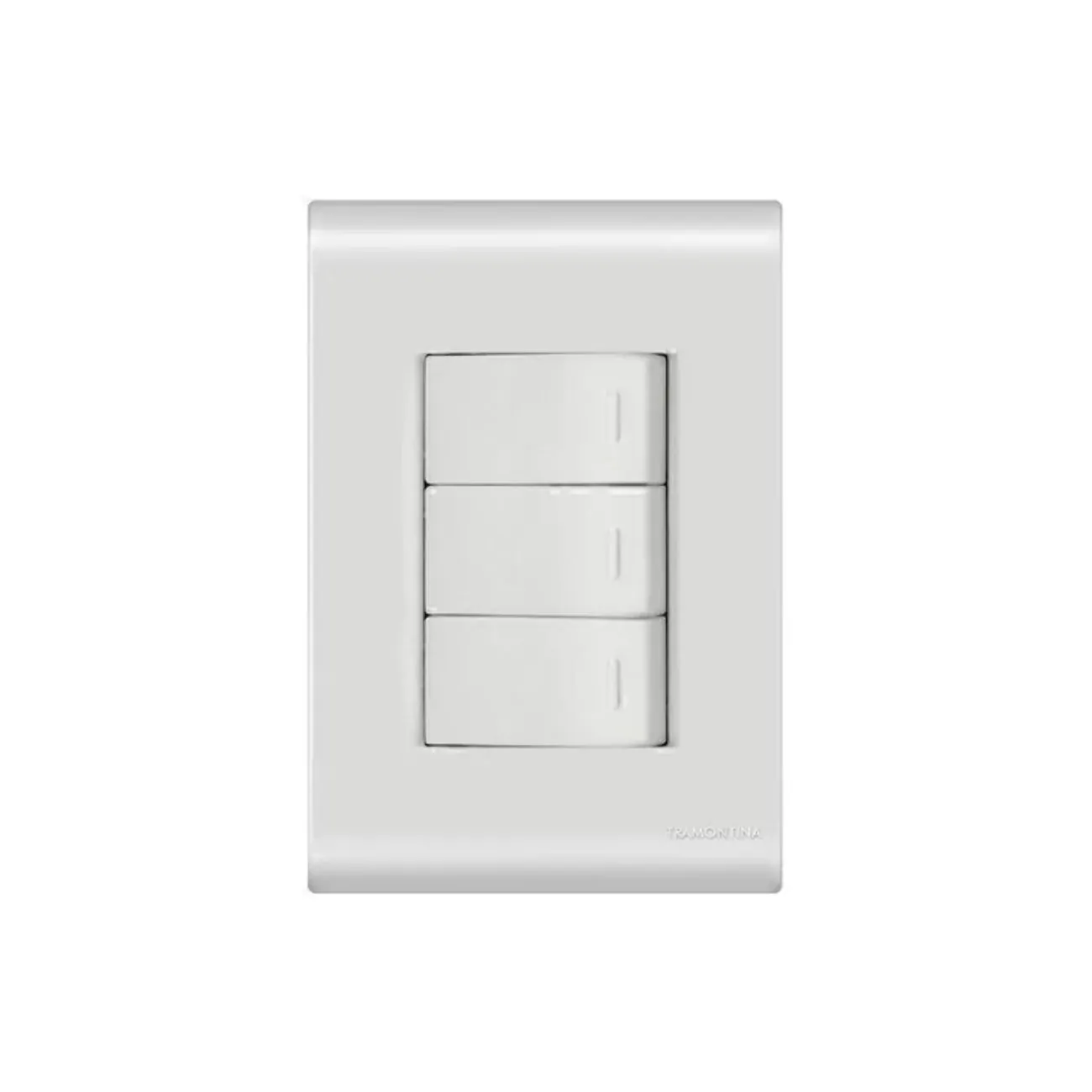Conjunto 4x2 3 Interruptores Simples Liz Tramontina - Branco Branco