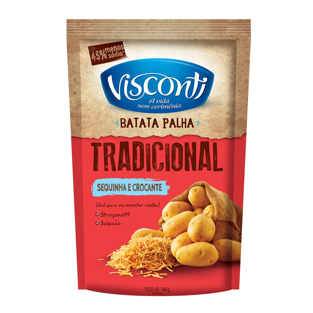 Batata Palha Tradicional Visconti Sachê 140g