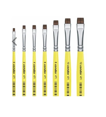 Pincel Escolar Amarelo Chato Condor N° 10