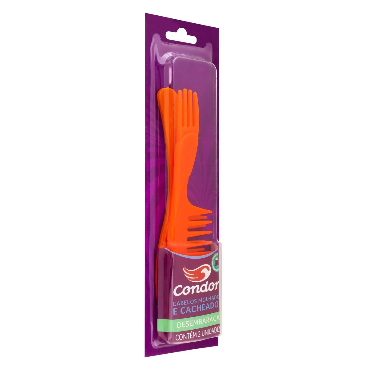 Kit Pente Para Cabelo Molhado E Cacheado Joy Condor 2 Unidades