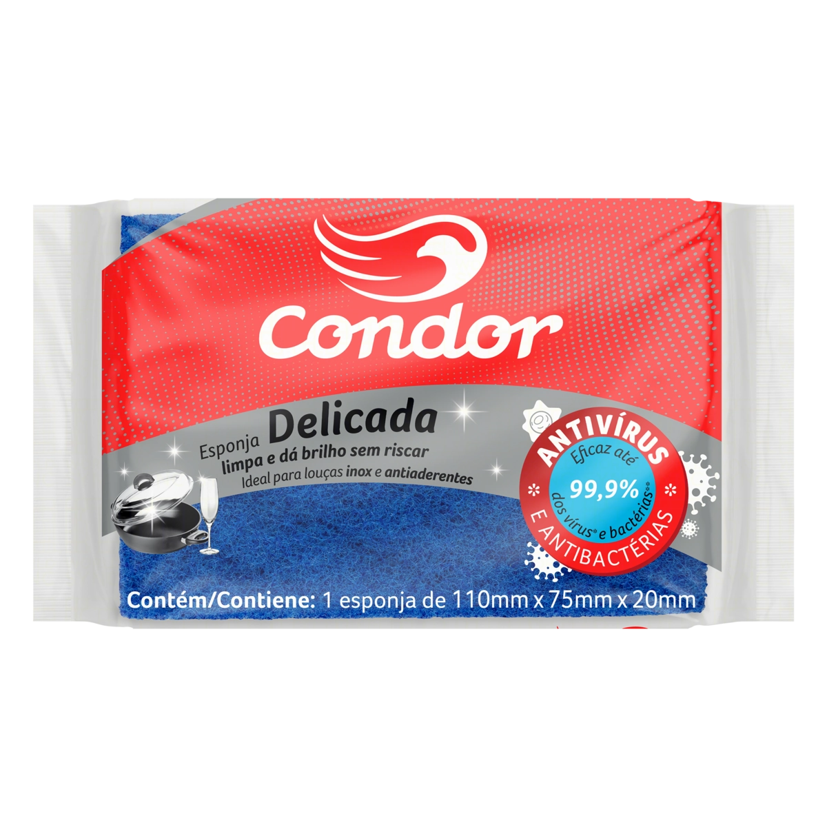 Esponja Azul Limpeza Delicada Condor