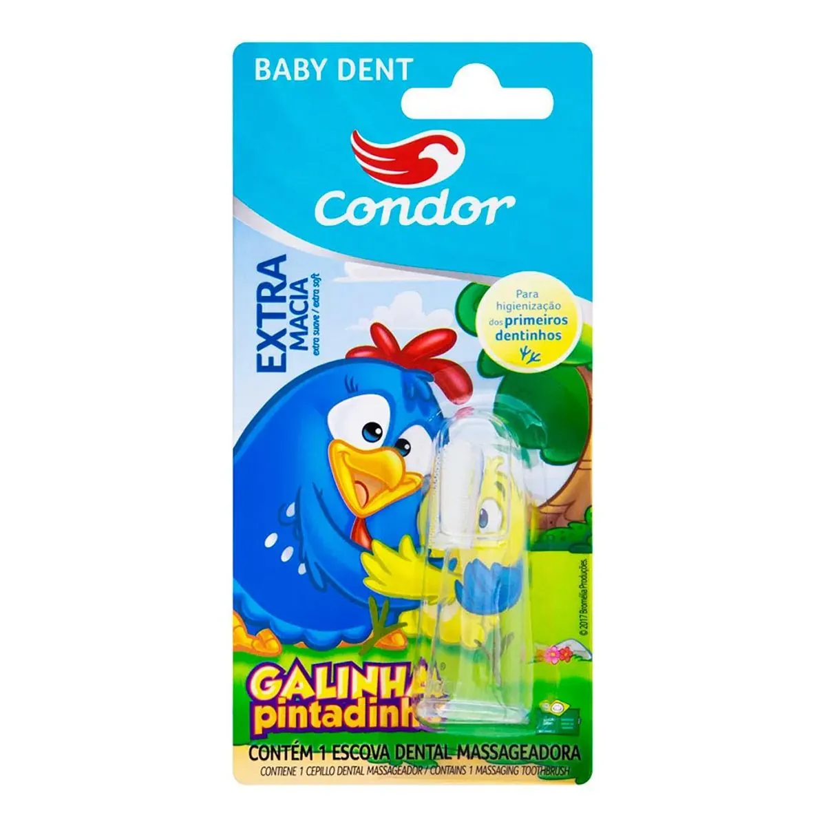 Escova Dental Massageadora Extramacia Galinha Pintadinha Condor Baby Dent