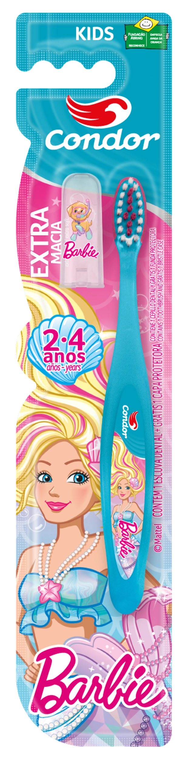 Escova Dental Extramacia Barbie Condor Kids Cabeça P
