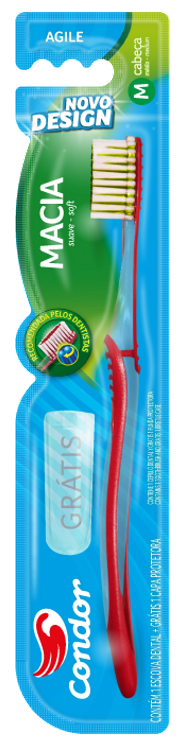 Escova Dental Macia Condor Agile Cabeça M