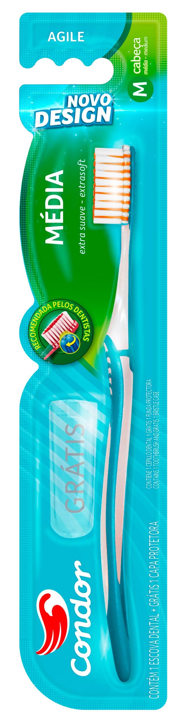 Escova Dental Média Condor Agile Cabeça M