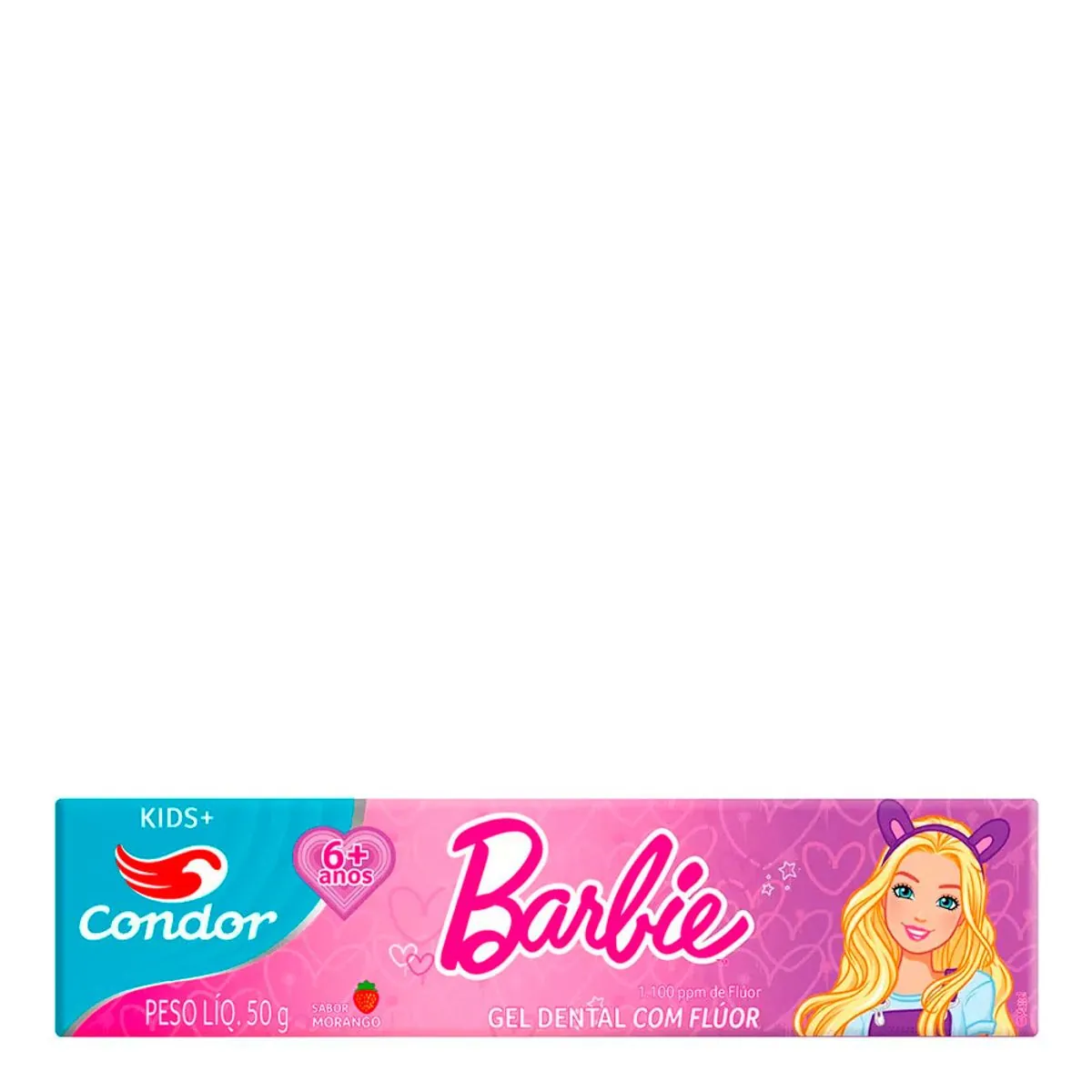 Creme Dental Barbie Kids com Flúor Tutti Frutti Condor 50 g