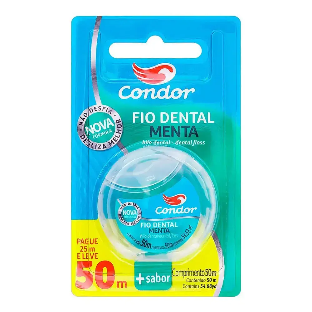 Fio Dental Menta Condor Leve 50m Pague 25m