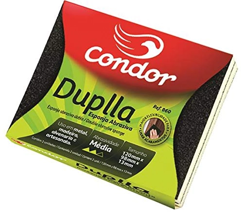 Lixa Esponja Abrasiva Dupla Media Condor