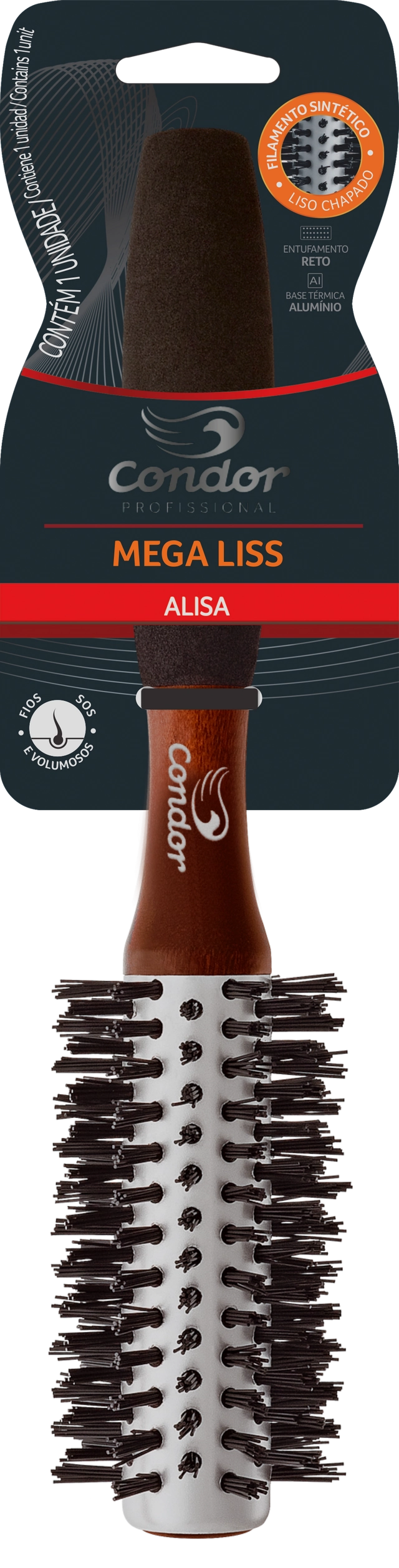 Escova para Cabelo Mega Liss Condor Profissional