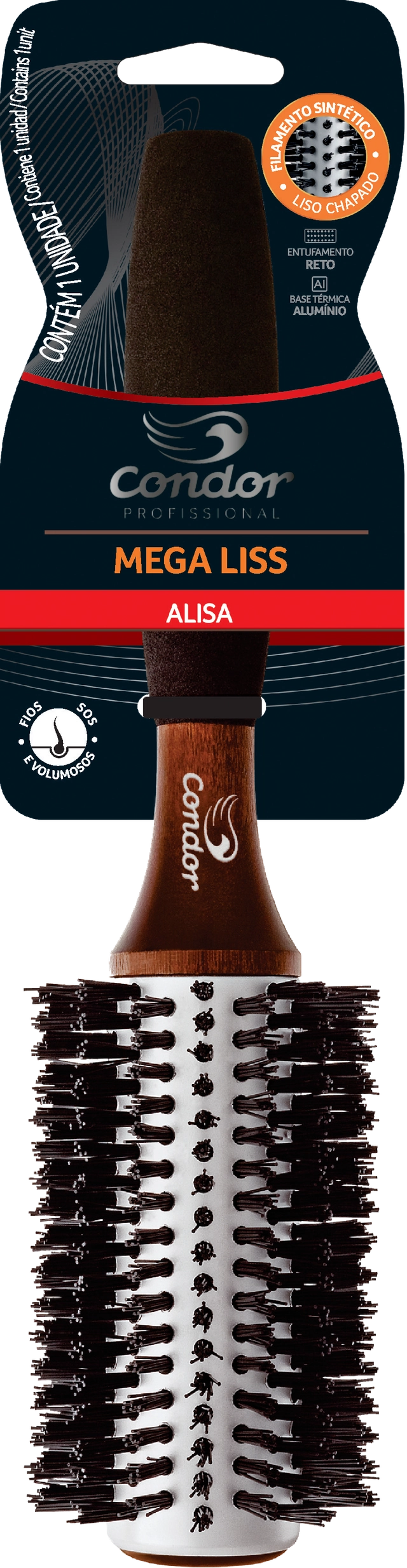 Escova para Cabelo Mega Liss Condor Profissional Ref. 7514