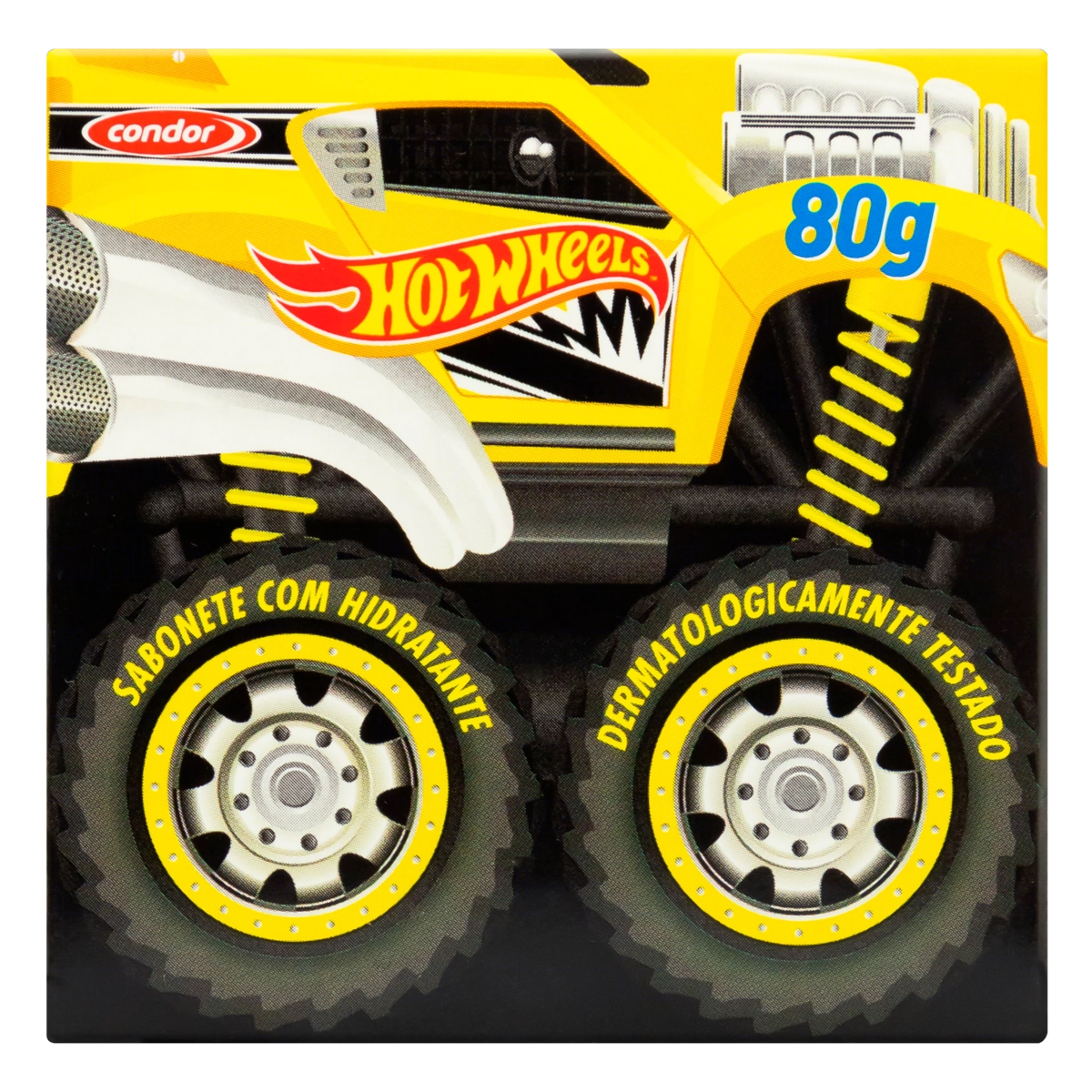 Sabonete Infantil Barra Hidratante Hot Wheels Condor Caixa 80g