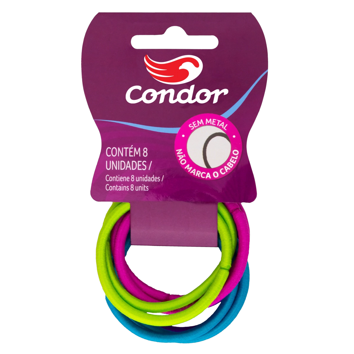 Elástico Sem Metal Condor 8 Unidades Ref. 8524