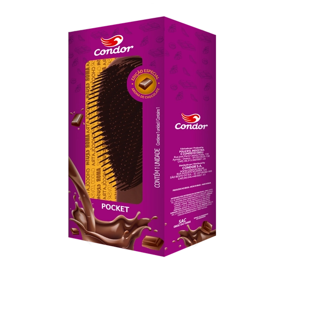 Escova para Cabelo Pocket Condor - Ed. Especial Chocolate