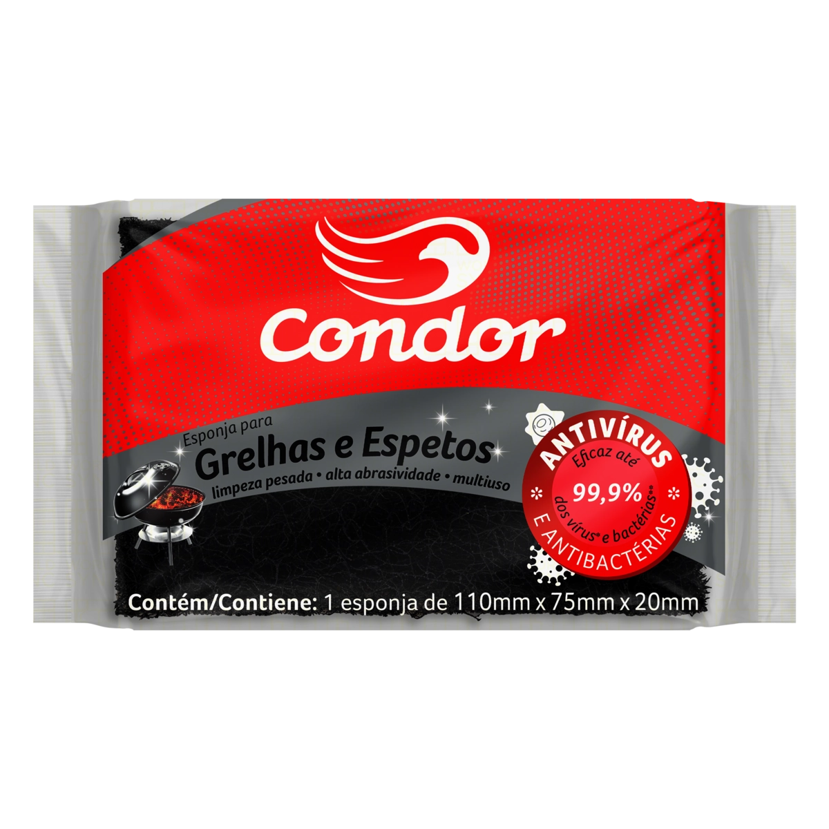 Esponja Limpeza Pesada Para Grelhas E Espetos Condor