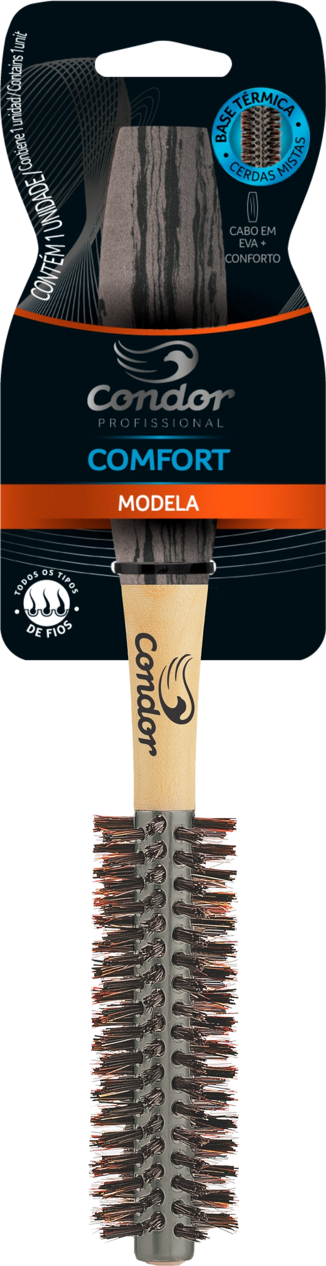 Escova Para Cabelo Condor Comfort