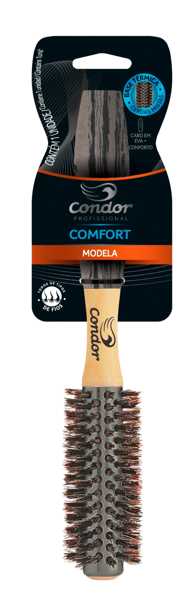 Escova para Cabelo Comfort Condor Profissional Média 7011