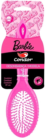 Escova Para Cabelo Oval Rosa Barbie Condor