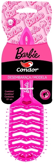 Escova Para Cabelo Vazada Rosa Barbie Condor