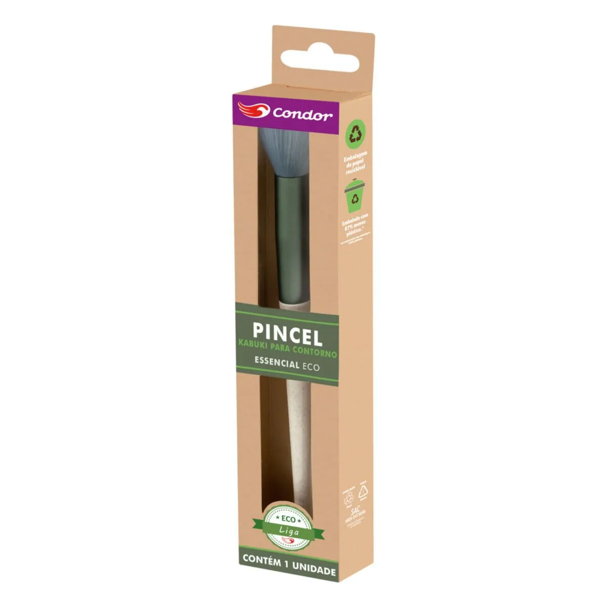 Pincel Para Contorno Kabuki Condor Essencial Eco