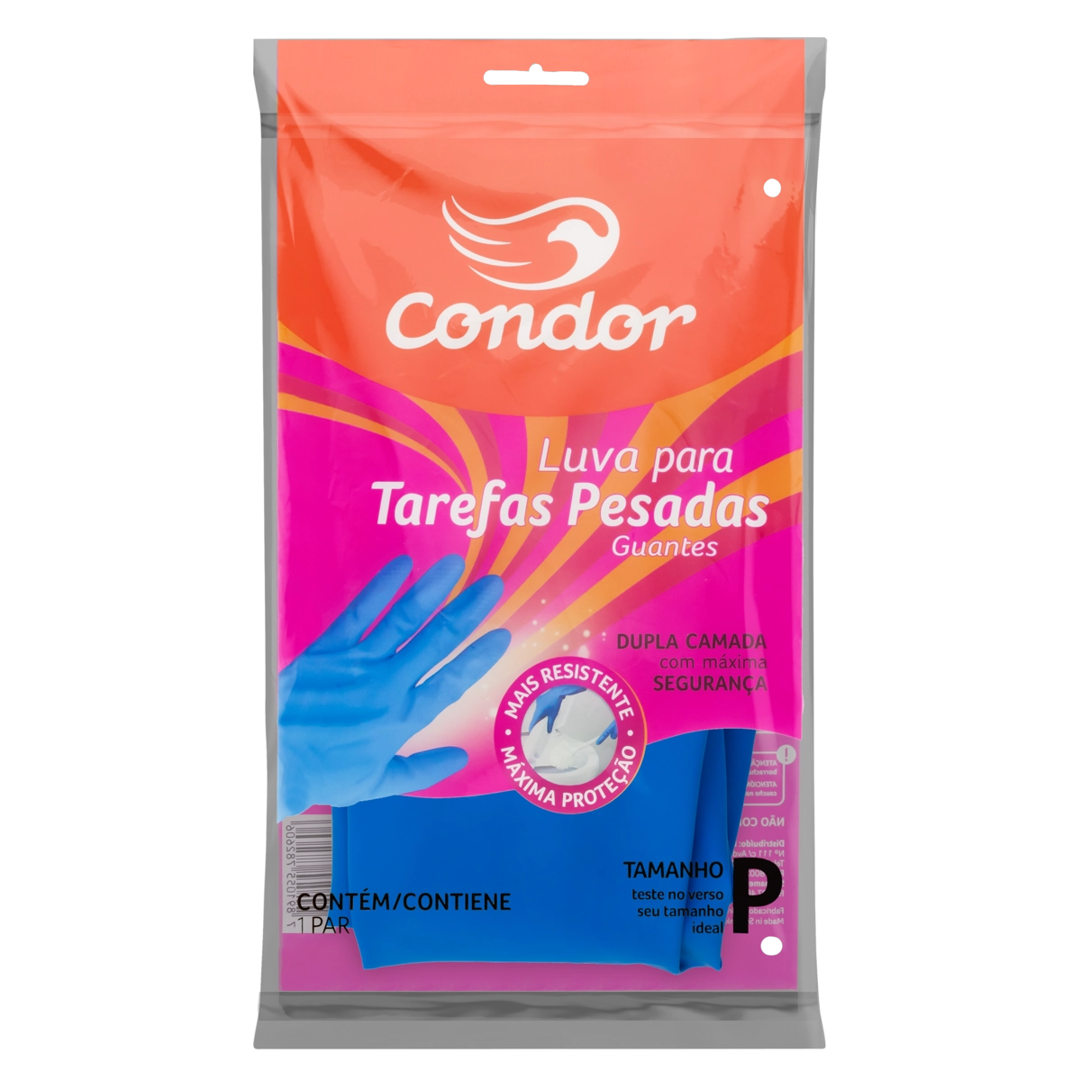 Luva para Tarefas Pesadas Azul Condor P