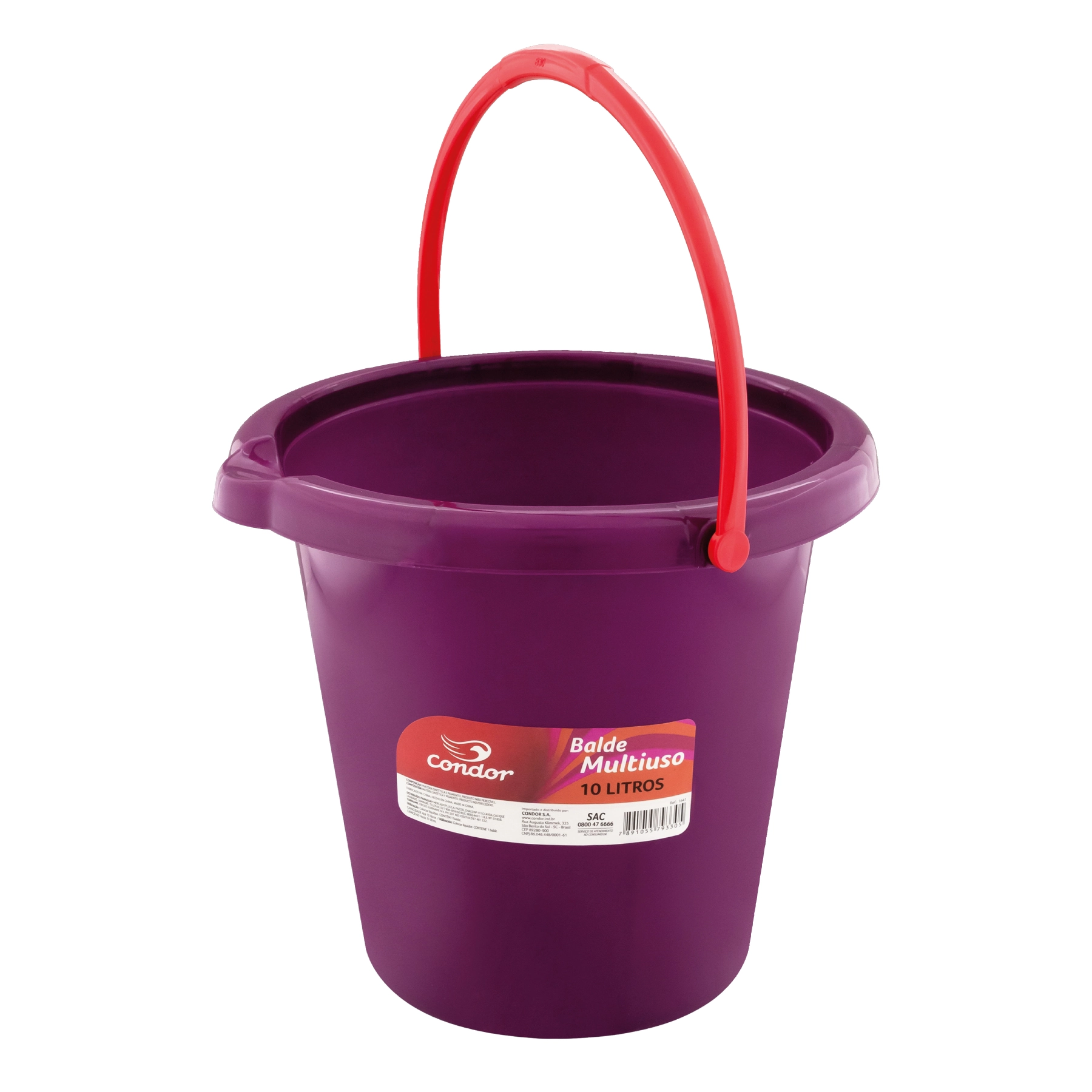 Balde Multiuso Roxo 10l Condor