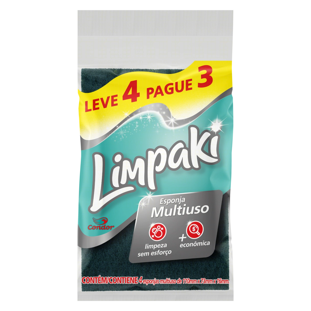 Esponja Multiuso Limpaki Leve 4 Pague 3 Unidades