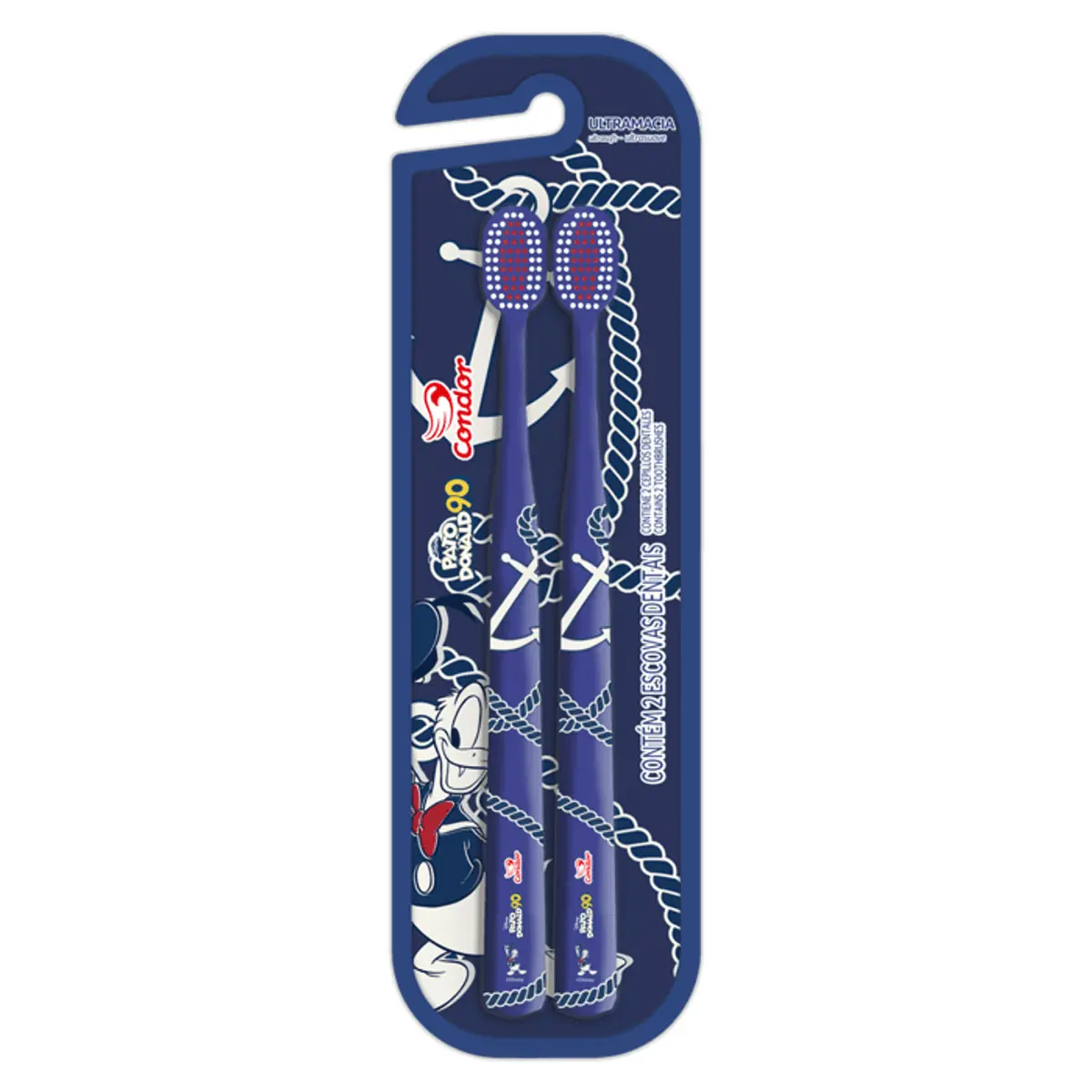 Escova Dental Ultra Macia Mickey E Minnie Condor 2 Unidades