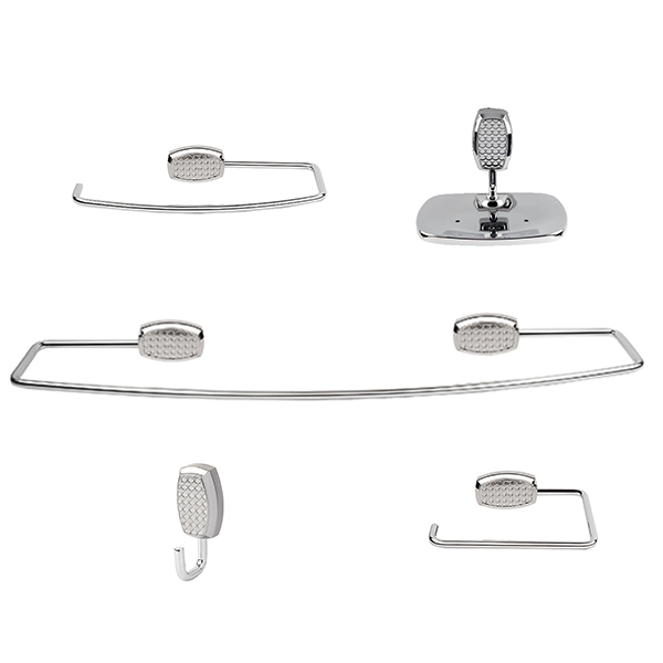 Kit Acessórios de Parede 5 Peças em Metal e Plastico Tikai Jackwal