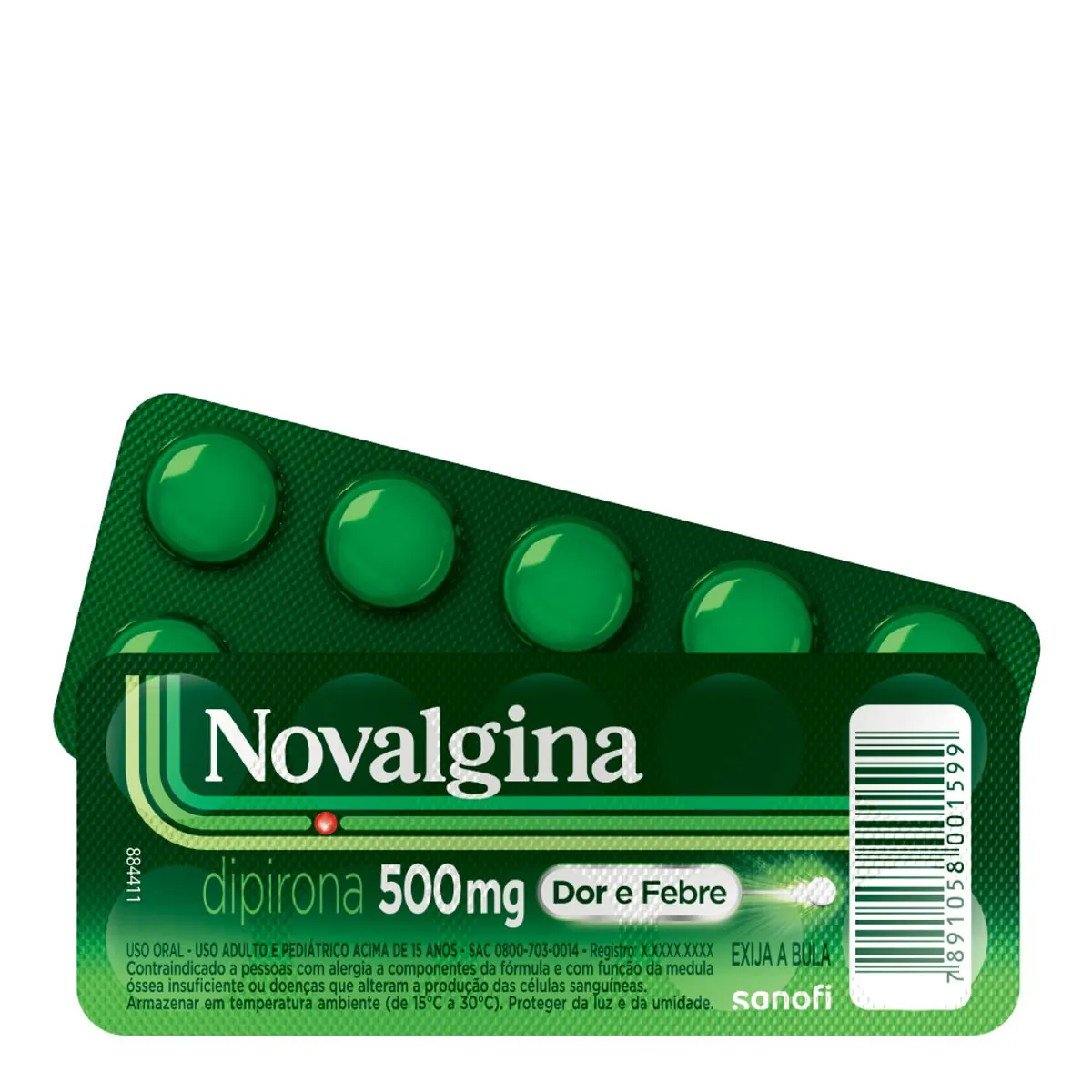 Novalgina 500mg Sanofi 10 Comprimidos