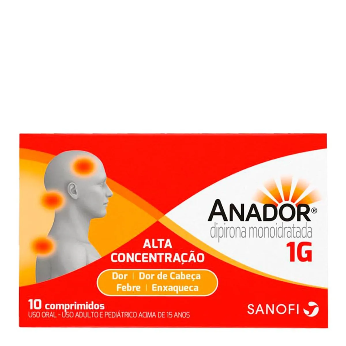 Anador 1g Sanofi Caixa 10 Comprimidos