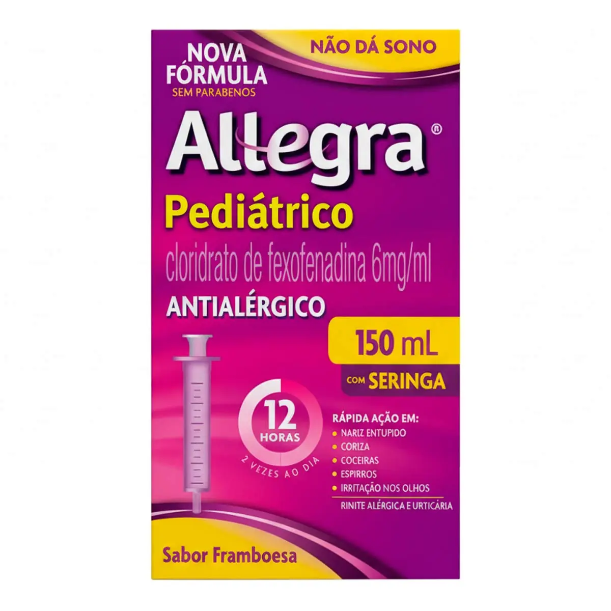 Xarope Infantil Allegra Framboesa 150 ml