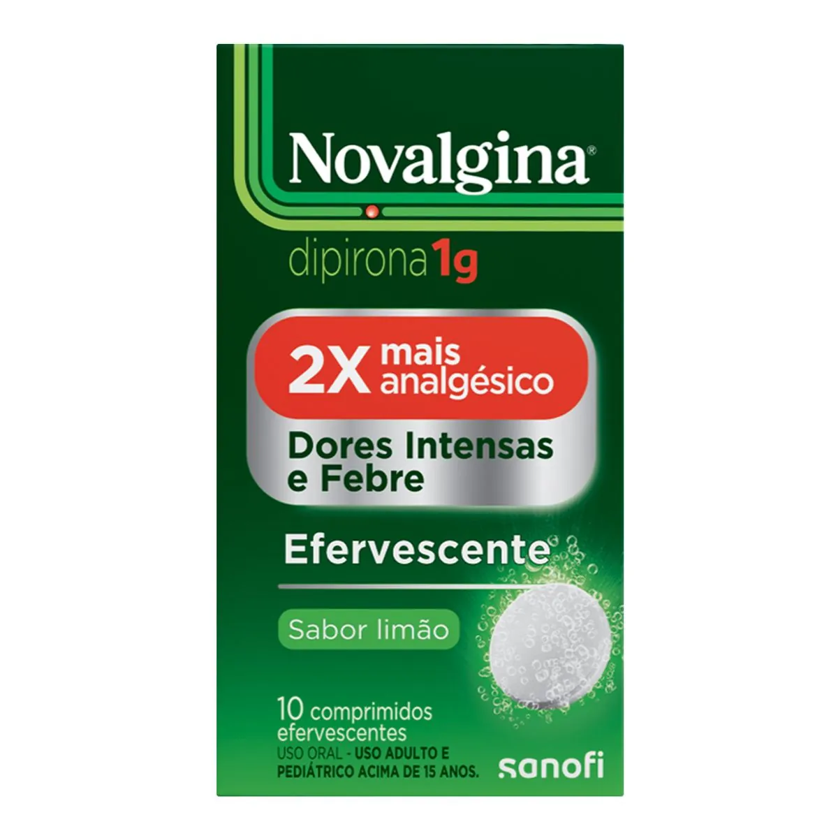 Analgésico Novalgina 1g com 10 Comprimidos Efervescentes