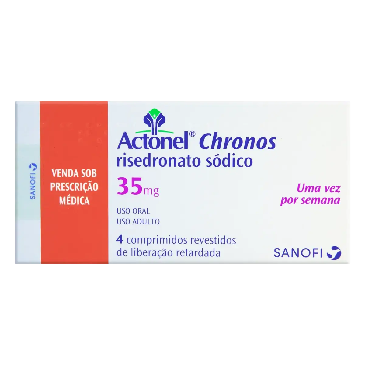 Actonel Chronos 35mg Sanofi Caixa 4 Comprimidos Revestidos