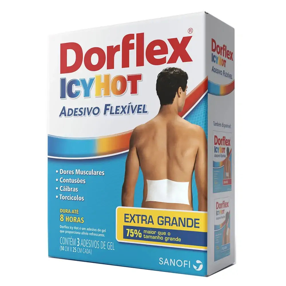 Dorflex Icy Hot 1x3 Ades Extra Grand 14cm X 25cm