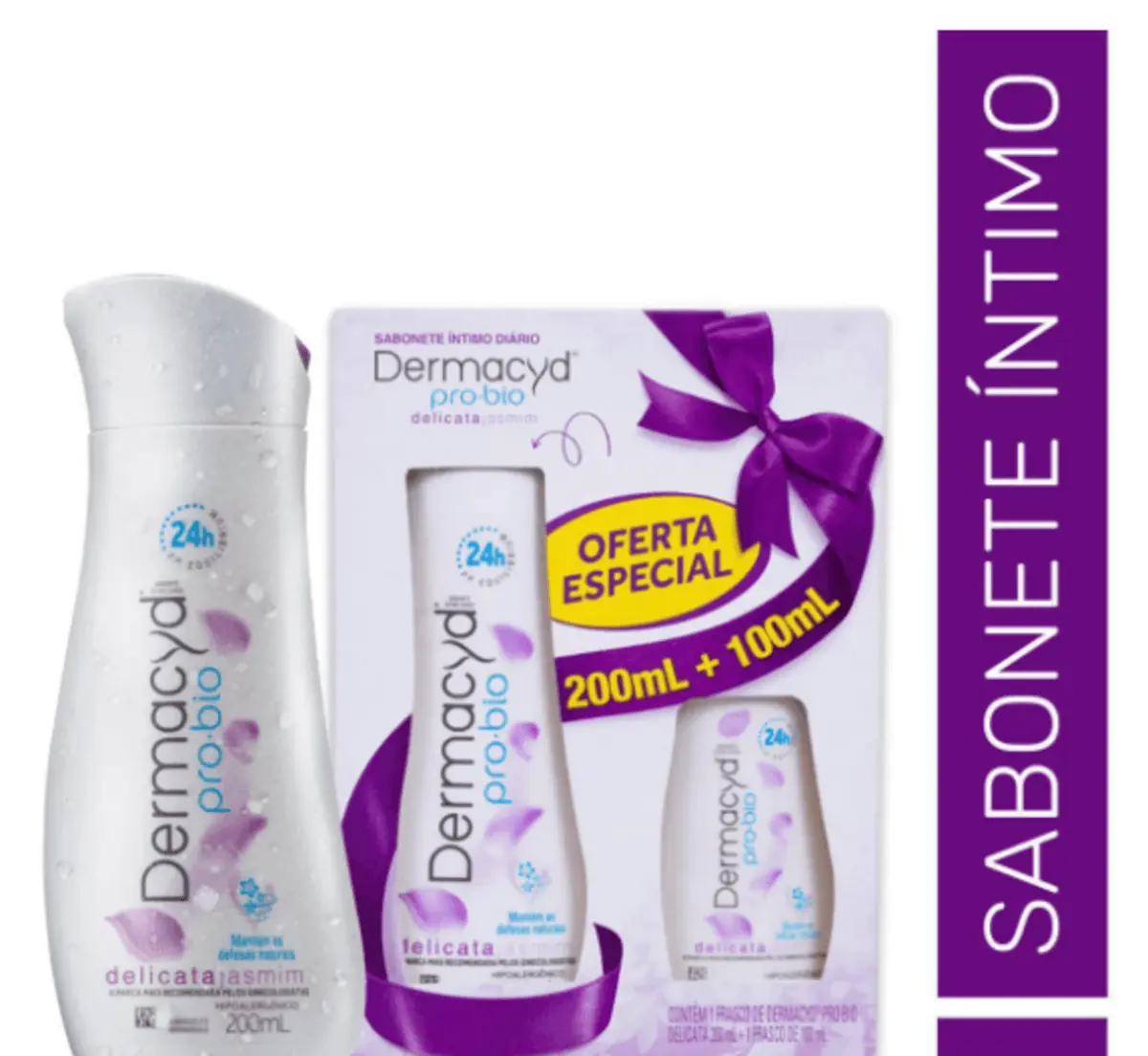 Kit Sabonete Íntimo Dermacyd Delicata 200ml + 100ml