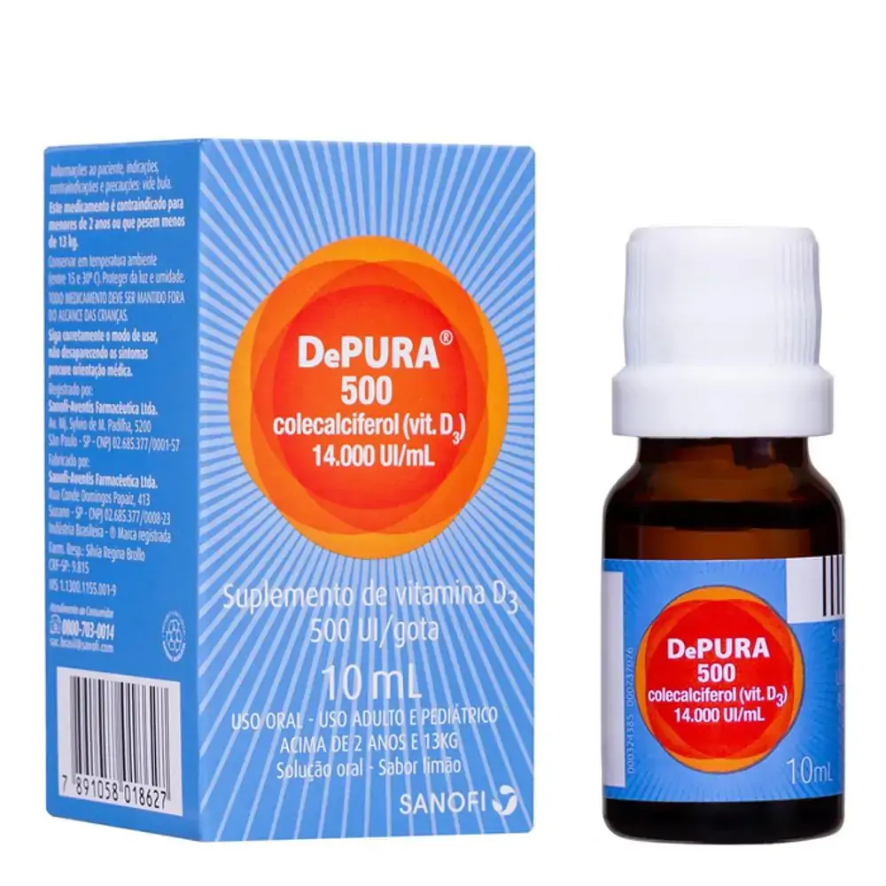 Vitamina D Depura 500UI Gotas 10ml