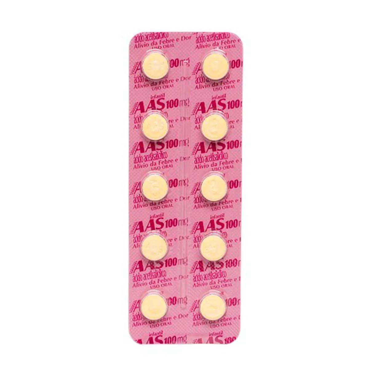 Aas Infantil 100mg Sanofi 10 Comprimidos