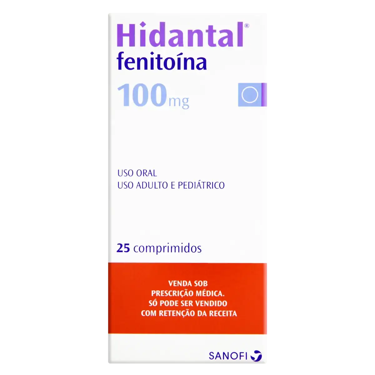 Hidantal 100mg Sanofi Caixa 25 Comprimidos