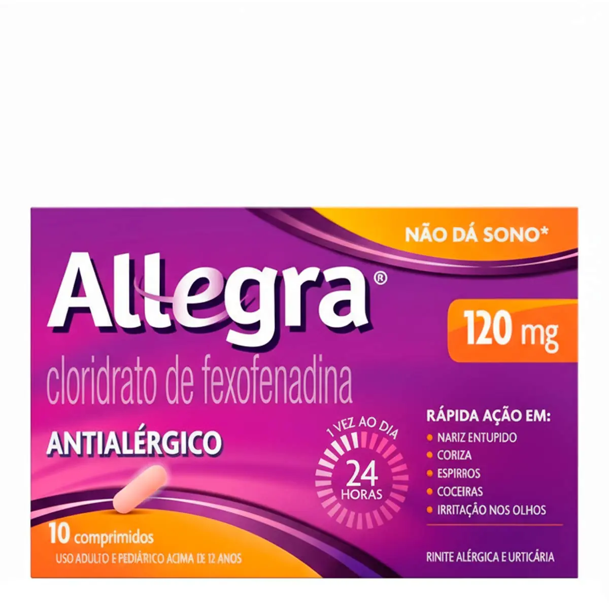 Allegra Antialérgico 120mg 10 Comprimidos
